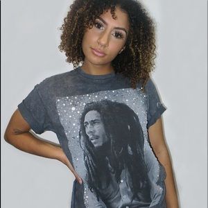 Custom Bling Bob Marley Tee